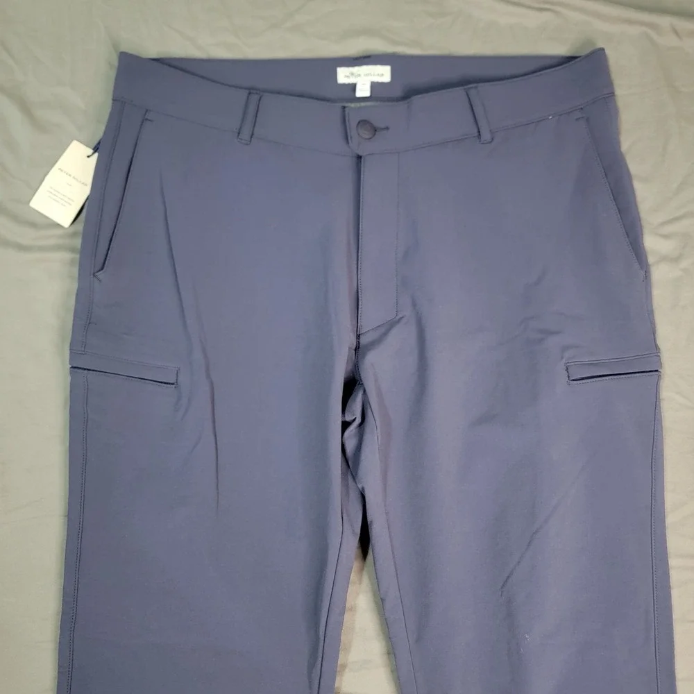 NWT Peter Millar Crown Pants Mens 35x32 Navy Blue Apres Ski Stretch Hybrid New